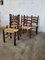 Vintage Straw & Wood Chairs by Georges Robert, Set of 6 7