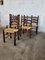 Vintage Straw & Wood Chairs by Georges Robert, Set of 6, Image 7