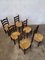 Vintage Straw & Wood Chairs by Georges Robert, Set of 6 3