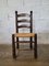 Vintage Straw & Wood Chairs by Georges Robert, Set of 6 1
