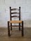 Vintage Straw & Wood Chairs by Georges Robert, Set of 6, Image 1