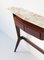 Italian Sculptural Wooden Console Table with Marble Top, 1950s, Image 3
