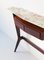 Table Console Sculpturale en Bois avec Plateau en Marbre, Italie, 1950s 3