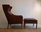 2204 Wingback Chair with 2202 Ottoman by Børge Mogensen for Fredericia, 1960, Set of 2 1