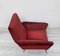 Armchair in Bordeaux Velvet with Stiletto Feet with Brass Final, 1950s 4