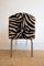 Ikea Pastill Bank mit Bezug aus künstlicher Zebrahaut, 2000er 3