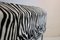 Ikea Pastill Bank mit Bezug aus künstlicher Zebrahaut, 2000er 4