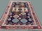 Large Turkish Kazak Rug in Red and Blue 3