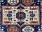 Large Turkish Kazak Rug in Red and Blue 8