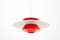 Red Pendant Lamp, Denmark, 1970s, Image 1