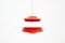 Red Pendant Lamp, Denmark, 1970s 3