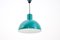 Turquoise Pendant Lamps, Denmark, 1960s, Set of 2, Image 4