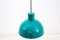 Turquoise Pendant Lamps, Denmark, 1960s, Set of 2 2