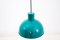 Turquoise Pendant Lamps, Denmark, 1960s, Set of 2, Image 2