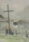C. Koella, Cross Place Du Village, Acuarela sobre papel, 1897, Imagen 1