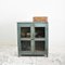 Blauer Vintage Vintage Schrank mit Glasfront 2