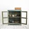 Blauer Vintage Vintage Schrank mit Glasfront 9