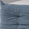 Blue TOGO 2-Seat Sofa & Footstool by Michel Ducaroy for Ligne Roset, Set of 2, Image 6