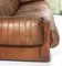 Skandinavisches Mid-Century 3-Sitzer Sofa aus braunem Patchworkleder, 1970er 15