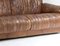 Skandinavisches Mid-Century 3-Sitzer Sofa aus braunem Patchworkleder, 1970er 8