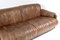 Skandinavisches Mid-Century 3-Sitzer Sofa aus braunem Patchworkleder, 1970er 2