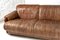 Mid-Century Scandinavian Brown Patchwork Leather 3-Seat Sofa, 1970s 16