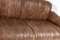 Mid-Century Scandinavian Brown Patchwork Leather 3-Seat Sofa, 1970s 10