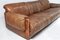 Mid-Century Scandinavian Brown Patchwork Leather 3-Seat Sofa, 1970s 9