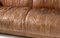Skandinavisches Mid-Century 3-Sitzer Sofa aus braunem Patchworkleder, 1970er 5