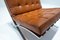 Cognac Leather Barcelona Chairs Set with Ottoman for Knoll, 1960s 9