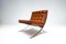 Cognac Leather Barcelona Chairs Set with Ottoman for Knoll, 1960s, Image 10
