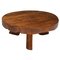 Wabi-Sabi Wooden Round Coffee Table, 1950s, Image 1