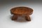 Wabi-Sabi Wooden Round Coffee Table, 1950s, Image 2