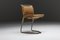 20th Century Cognac Leather & Steel Dining Chairs by Raymond Rombouts, Set of 10, Image 1