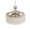 Gold Flaked Murano Glass Tube Chandelier from Doria, Germany, 1960s 4