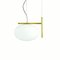 Brass One-Arm Alba Suspension Lamp by Mariana Pellegrino Soto for Oluce 3