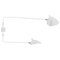 Mid-Century Modern White Wall Lamp with 2 Rotating Straight Arms by Serge Mouille, Image 1