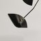 Moderne schwarze Spider Deckenlampe mit 5 gebogenen Armen von Serge Mouille 6