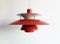 Red PH5 Pendant Lamp by Poul Henningsen for Louis Poulsen, 1960s, Immagine 1