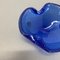 Blue Murano Bubble Glass Bowl or Ashtray, Italy, 1970s 4