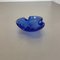 Blue Murano Bubble Glass Bowl or Ashtray, Italy, 1970s 2