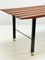 Mid-Century Italian Teak and Black Enameled Metal Bench with Brass Feet, 1960s, Image 12