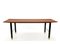 Mid-Century Italian Teak and Black Enameled Metal Bench with Brass Feet, 1960s, Image 7