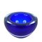 Italian Sommerso Deep Blue Murano Art Glass Ashtray or Bowl by Flavio Poli, 1960s 3