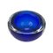 Italian Sommerso Deep Blue Murano Art Glass Ashtray or Bowl by Flavio Poli, 1960s, Image 13