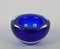 Italian Sommerso Deep Blue Murano Art Glass Ashtray or Bowl by Flavio Poli, 1960s 7
