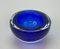 Italian Sommerso Deep Blue Murano Art Glass Ashtray or Bowl by Flavio Poli, 1960s 12