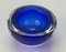 Italian Sommerso Deep Blue Murano Art Glass Ashtray or Bowl by Flavio Poli, 1960s 6