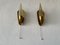 Mid-Century Modern Italian Brass & Long Smoke Glass Tubes Sconces, 1960s, Image 2