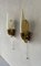 Mid-Century Modern Italian Brass & Long Smoke Glass Tubes Sconces, 1960s, Image 6